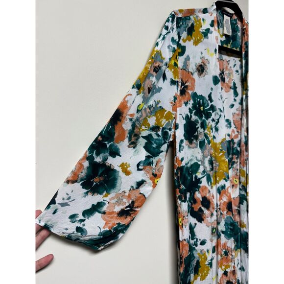 LUCKY BRAND Botanical Duster Kimono Open Front, One Size - Picture 4 of 10
